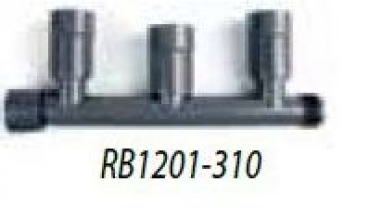PVC-Verteiler mit 3 Ausgängen - Typenreihe RB1200 - 1“ IG x 1“ AG, 3 Ausgänge: 1“ IG - Typ RB1201310